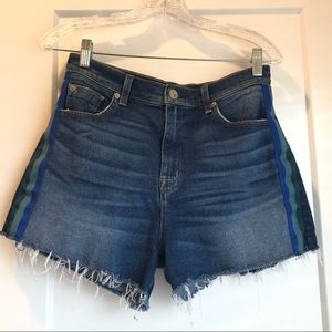 Hudson High-Waisted Sade Cut-Off Denim Shorts